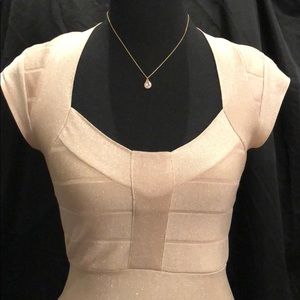 GORGEOUS CHAMPAGNE FRENCH CONNECTION DRESS